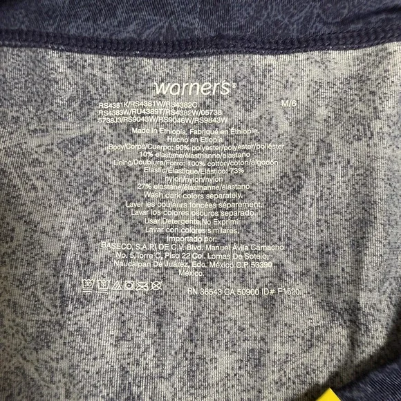 Warner's Brief Underwear Women's M/6 High Waist No Pinch Panty Beige Navy 2 pair - Picture 5 of 9